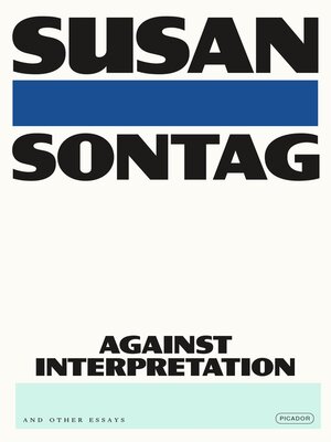 cover image of Against Interpretation